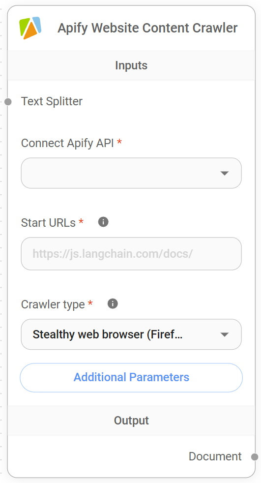 <p>Apify Website Content Crawler Node</p>